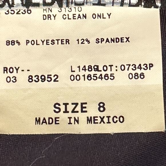 Vintage Byer Studio Blue Velvet Dress Sz 8 Whimsigoth Shimmering A-Line Elegant - Picture 9 of 9